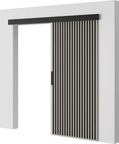 Ușă glisantă Perion – 96x1.6x205 cm – Cașmir / Negru