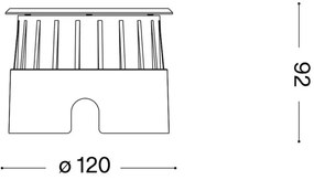 Corp de iluminat LED pentru căi de acces Ideal Lux FLOOR LED/6W/230V d. 12 cm CRI 90 IP67 crom