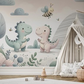 Fototapet - Dinosauri fericiți (147x102 cm)
