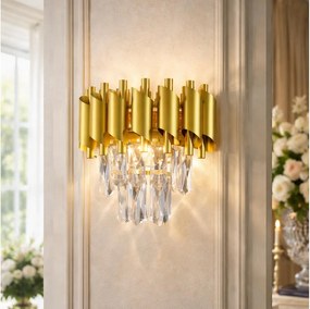 Brilagi - Aplică de perete ECLIPSE 2xE14/10W/230V aurie