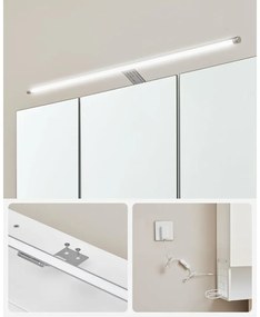 Dulap suspendat de baie cu oglinda DARA 70x70 cm, alb