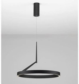 Lustra circulara aluminiu negru LED CCT ADALIZ 60cm