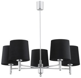 Candelabru modern design elegant BOLZANO 5L negru