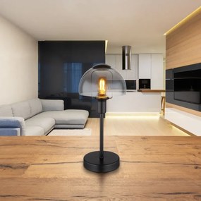 Veioza, lampa de masa KOKKINI negru, fumuriu