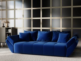 Canapea extensibilă dumonde cu ladă de depozitare si sezut confortabil din spuma high-density, Berlin Royal Blue 250x100 cm