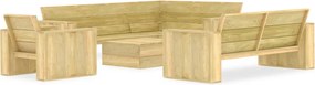vidaXL Set mobilier de grădină, 4 piese, lemn de pin tratat