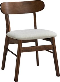 Scaun Bucatarie/Dining Krino Din Lemn De Arbore De Cauciuc , Finisaj Nuc