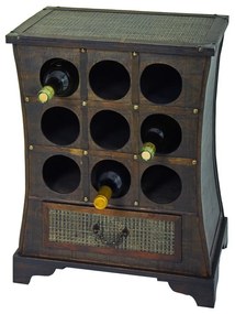 Dulap vinotecă maro număr sticle 9, 46x58 cm – Deco Pleasure