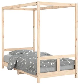 834513 vidaXL Cadru de pat pentru copii, 80x160 cm, lemn masiv de pin