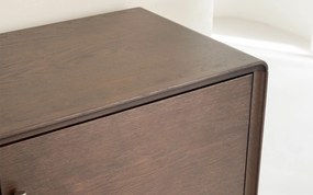 Comodă lemn masiv nuc Cooper, 160 × 42,5 × 78 cm