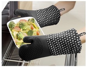 Set 2 mănuși din silicon Wenko Oven Black, negru