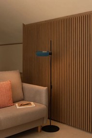 Lampadar metal stil retro cu abajur ajustabil MARTINICA negru, blue