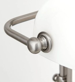 Veioza/Lampa de masa stil clasic HARVARD H-53cm satin/alb