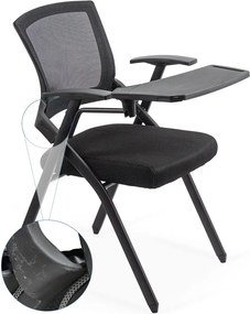 RESIGILAT - Scaun conferinta pliabil si masuta rabatabila HRC 603 negru