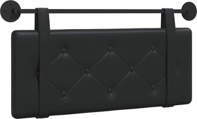 vidaXL Cap de pat suspendat Pe perete Negru 100 cm Piele artificială