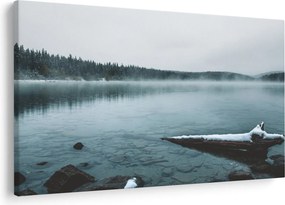 Tablou - lacul nordic înghețat (90x60 cm)