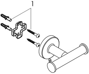 Cuier dublu Hansgrohe, Logis Universal, crom