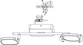 Eglo 97692 - Spot LED RGB PALOMBARE-C 2xLED/5W/230V