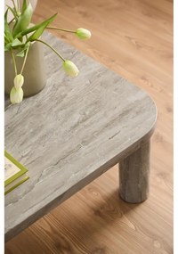 Măsuță de cafea gri deschis cu aspect de marmură 75x100 cm Solano – Actona