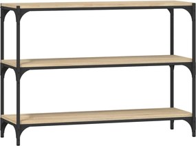vidaXL Raft cărți stejar sonoma 100x33x70,5 cm, lemn prelucrat și oțel