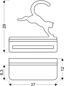 Corp de iluminat pentru copii negru Cat – Candellux Lighting