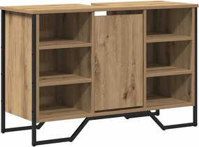 vidaXL Dulap pentru Chiuveta de Baie Stejar Artizanal 91 x 35 x 60 cm