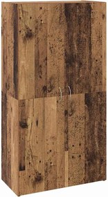 vidaXL Dulap de birou Stejar Negru 60 x 32 x 115 cm Lemn compozit