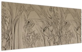 Tablou - Contururile plantelor (120x50 cm)