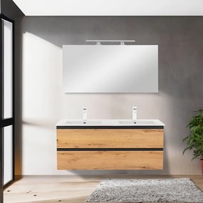 Mobilier complet de baie Vario Forte 120 antracit-stejar