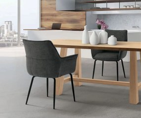 Scaun tip fotoliu NEBO, tesatura, structura metalica - MARO