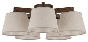 Brilagi - Lustră de tavan aplicată LATTE, 5x E27/15W/230V, pin/crem