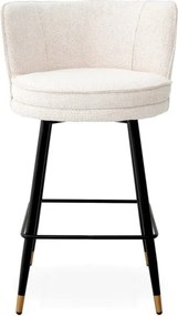 Scaun de bar pivotant design LUX Grenada Counter, Lyssa off-white