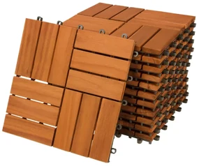 Deuba Tigla din lemn mozaic de salcam - set 11, 30x30cm