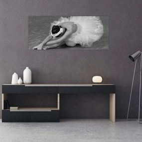 Tablou - Balerină, alb-negru (120x50 cm)