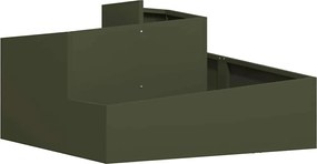 vidaXL Vază pentru Grădină Verde măsliniu 80 x 80 x 50 cm