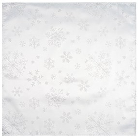 Față de masă de Crăciun Fulgii de zăpadă albă , 77x 77 cm