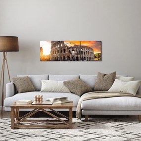 Tablou - Coloseum din Roma (cu ceas) (90x30 cm)