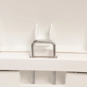 Coș de gunoi alb cu pedală din plastic 50 l – Addis