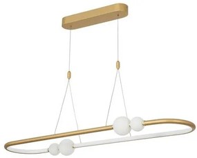 Lustra LED dimabila cu telecomanda design modern Celia auriu