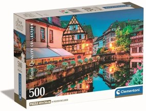 Orașe Old Town Puzzle de 500 de piese Strasbourg Clementoni