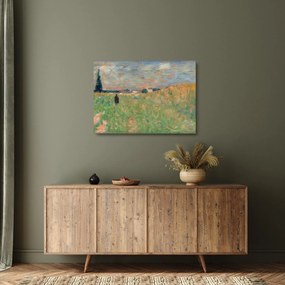 Tablou pe sticlă - Georges Seurat, A Summer Landscape, reproducere (70x50 cm)