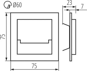 Aplică LED pentru scări Kanlux 29854 SABIK MINI LED/0,8W/12V 4000K