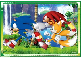 Sonic Ariciul Save the Day Puzzle Clementoni 4 în 1
