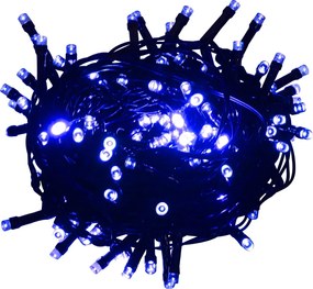 vidaXL Instalație cu 1000 LED-uri, albastru, 100 m, PVC