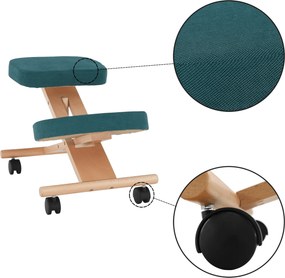 Scaun ergonomic, petrol/ fag, FLONET