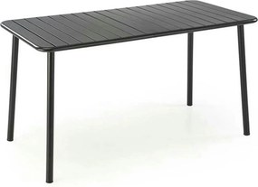 Masa gradina BOSCO, negru, metal, 140x70x76 cm