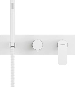 Baterie albă pentru duș încastrată (2 ieșiri) Spy – Sapho