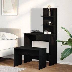 vidaXL Set de Dressing Stejar negru 74.5 x 40 x 141 cm Lemn compozit