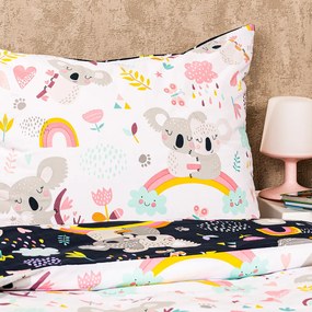 Lenjerie bumbac 4Home Koala rainbow, 140 x 200 cm, 70 x 90 cm