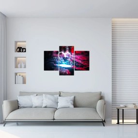 Tablou cu inima iluminată (90x60 cm)